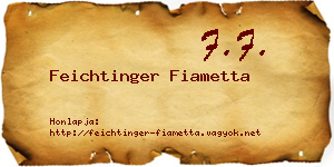 Feichtinger Fiametta névjegykártya